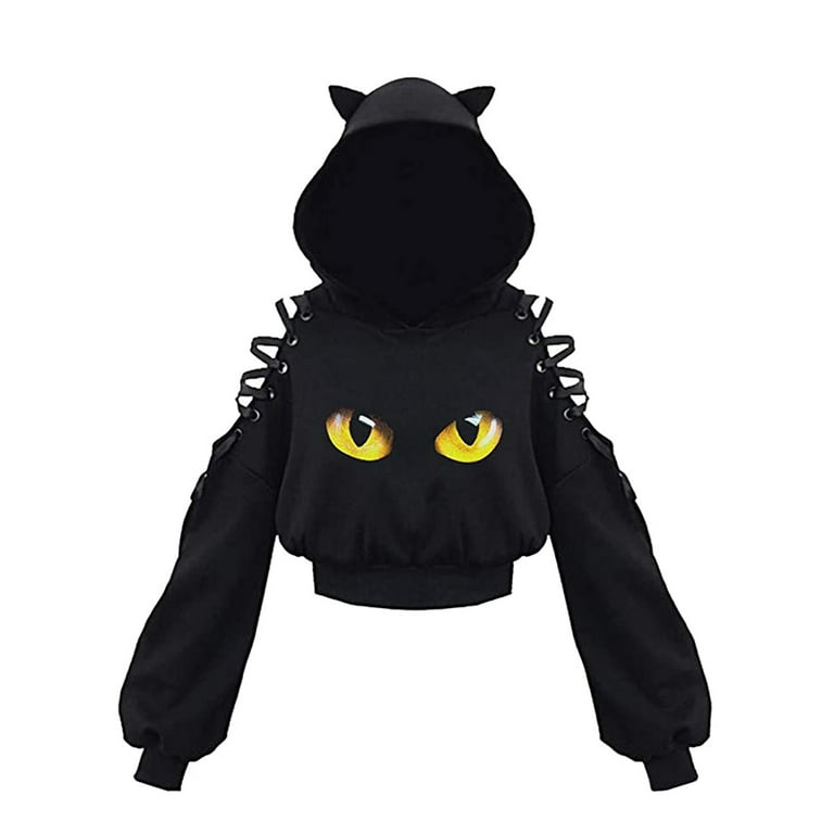 Cat ear sweatshirt sales