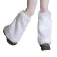 thumbnail image 1 of Aunavey Womens Fur Leg Warmers Winter Long Boot Cuffs Covers Sleeves Furry Fuzzy Costume, 1 of 2