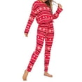thumbnail image 1 of Aunavey Womens Snowflake Print Christmas Pajamas Pullover Drawstring Pants Loungewear Nightwear Soft Pj Lounge Sets, 1 of 5