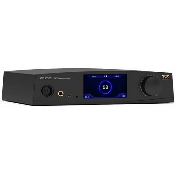 Aune S17 Pro EVO Headphone Amp, Pre-amp, Fine Volume Curve, Pure Class-A Fully-Discrete Fully Balanced, 6.35mm/XLR/4.4mm Headphone Jack, Twin JFET, XLR/RCA Preamp Out, for DAC/Speaker/Home Audio