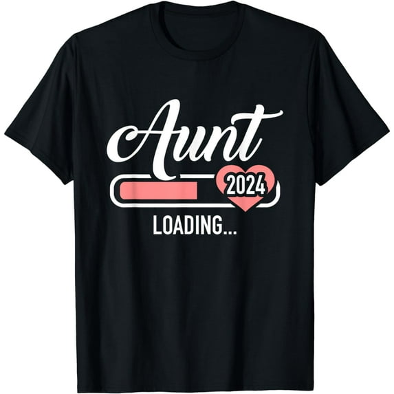 Aunt 2024 loading bar for soon to be auntie T-Shirt