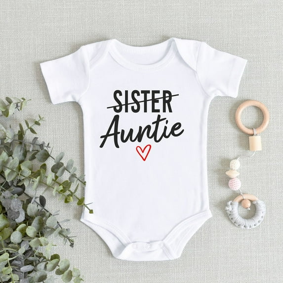 Aunt Baby Bodysuit, My Auntie Loves Me Bodysuit, Baby Announcement, Promoted To Aunt Bodysuit, Sister To Aunt Cute Baby Onesie, BABY BODYSUIT LAT 4424