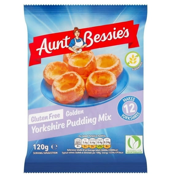 Aunt Bessie Gluten-Free Yorkshire Pudding Mix 120g (1 Pack)