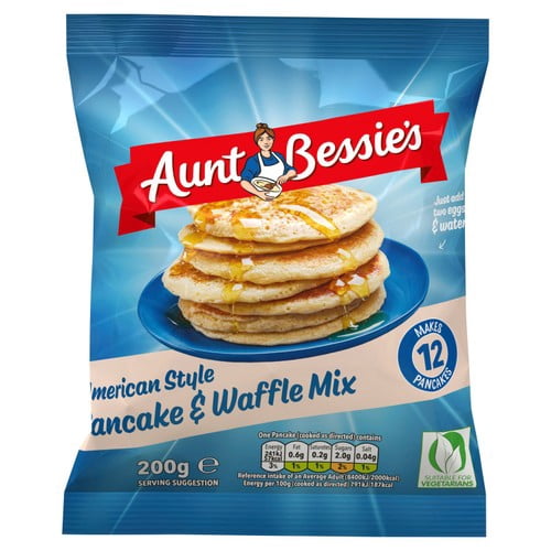 Aunt Bessie's American Pancake & Waffle Mix 200g, British Import (Pack of 2)