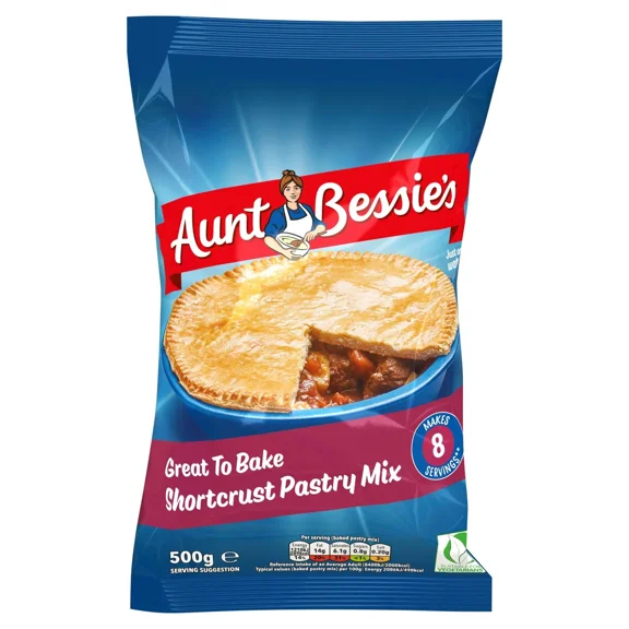 Aunt Bessies Shortcrust Pastry Mix - 500g - British Product - Makes wonderful Apple Pie