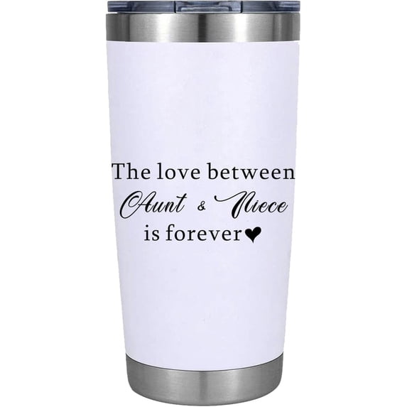 Aunt Birthday Gifts from Niece,Gifts for Aunt Christmas,Mother''s Day,Birthday - The Love Between Aunt & Niece is Forever - 20 Oz Stainless Steel Tumbler