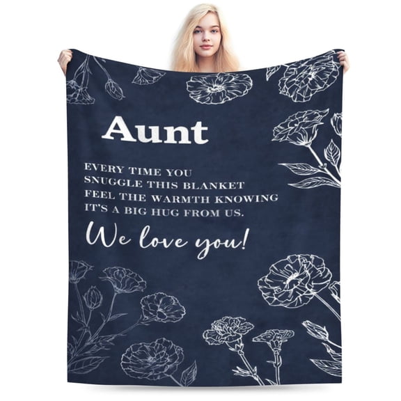 Aunt Blanket Gift Inspirational Meaningful Love Throw Blanket Cozy Soft Blanket Gift for Aunt Family Home Decor 50x40