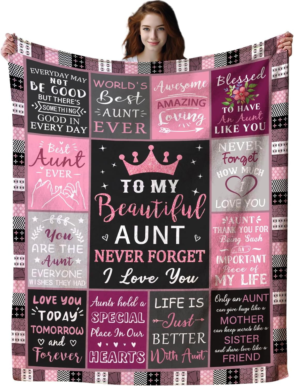 Aunt Blanket Gifts for Aunts from Niece Nephew, to My Aunt Throw ...