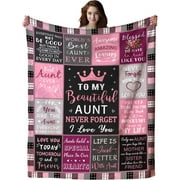 Aunt Blanket Gifts for Aunts from Niece Nephew, to My Aunt Throw Blankets Best Aunt Ever Birthday Gifts Ideas for Aunties 50"X40"
