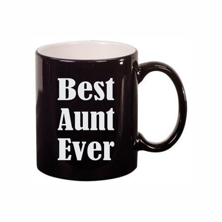 Aunt Coffee Mugs, Best Aunt Ever 11oz Ceramic Coffee Cup Teacup with Handle, Funny Birthday Gifts