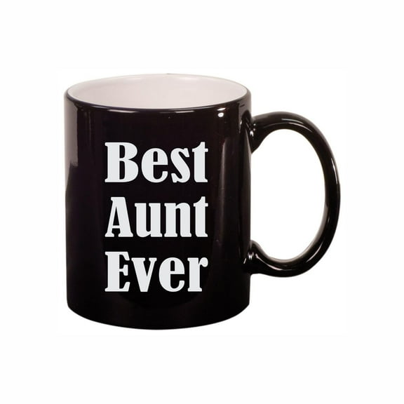 Aunt Coffee Mugs, Best Aunt Ever 11oz Ceramic Coffee Cup Teacup with Handle, Funny Birthday Gifts