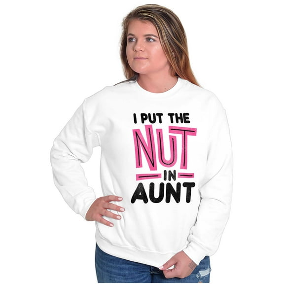 Aunt Cute Funny Cool Crazy Auntie Women Crewneck Sweatshirt Brisco Brands X