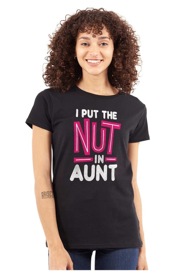 Aunt Cute Funny Cool Crazy Auntie Women's T Shirt Ladies Tee Brisco Brands S