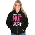 thumbnail image 1 of Aunt Cute Funny Cool Crazy Auntie Women Plus Size Zipper Hoodie Brisco Brands 2X, 1 of 6
