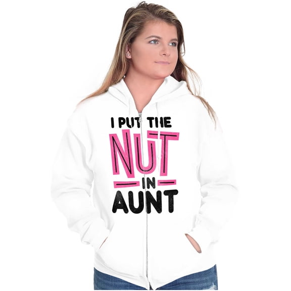 Aunt Cute Funny Cool Crazy Auntie Zip Hoodie Sweatshirt Women Brisco Brands X