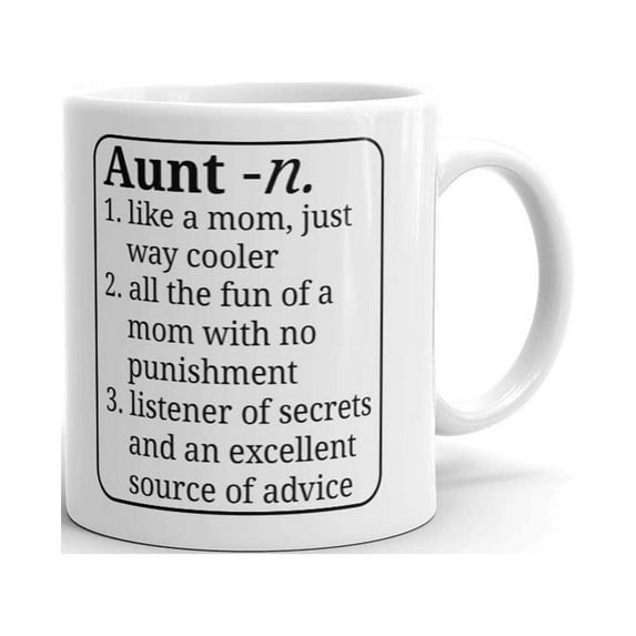 Aunt Definition Like A Mom Cooler Coffee Tea Ceramic Mug Office Work Cup Gift