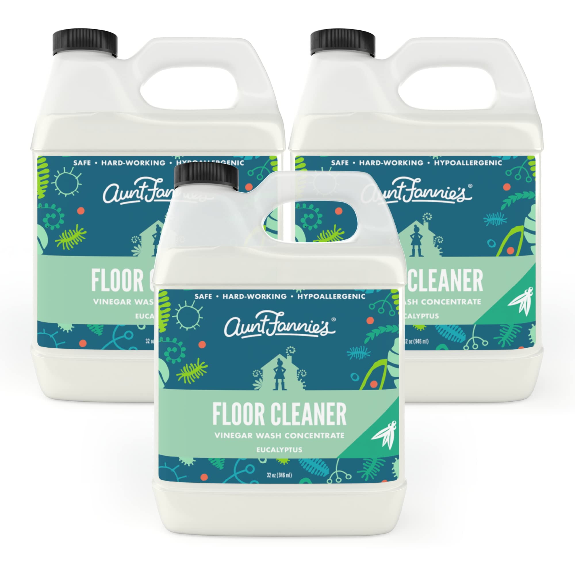 Aunt Fannie's Eucalyptus Vinegar Wash AllPurpose Floor Cleaner, 32 Oz. (3Pack) Naturally