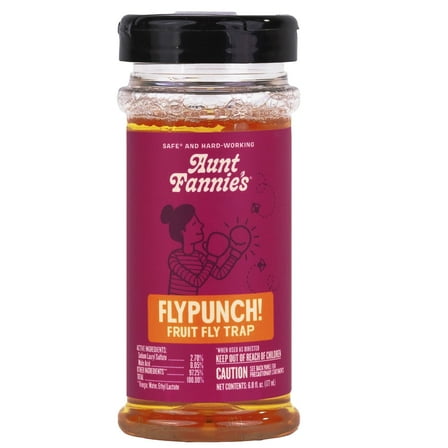 Aunt Fannie's FlyPunch! Fruit Fly Trap for Indoor Use, 6 oz
