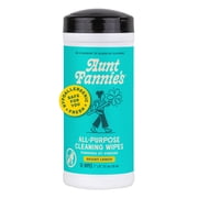 Aunt Fannie s Natural Cleaning Vinegar Wipes, Bright Lemon, 35 Count
