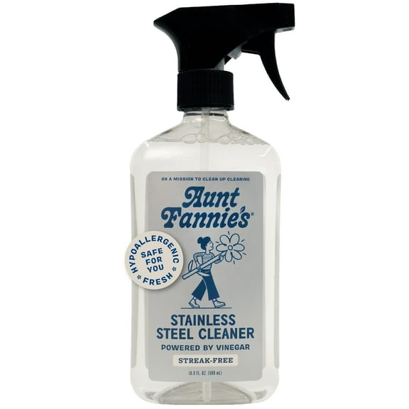 Aunt Fannie's Stainless Steel Streak-Free Stainless Steel Cleaner, Lavender, 16.9 fl oz
