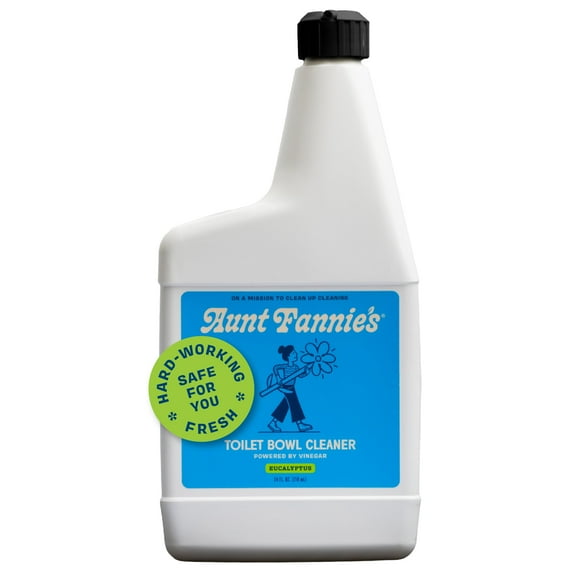 Aunt Fannie’s Toilet Bowl Cleaner, Bleach-Free Cleaner Powered by Vinegar, Freshens and Removes Stains, Eucalyptus Scent, 24 fl oz, Pack of 1