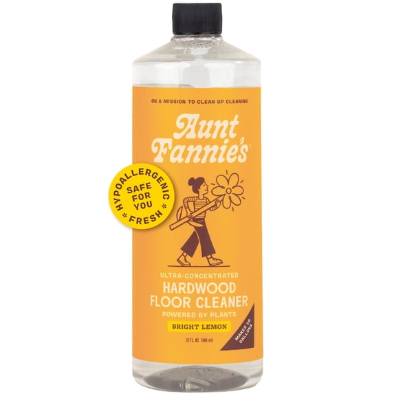 Aunt Fannie’s Ultra Concentrated Hardwood Floor Cleaner, Lemon, 32 oz