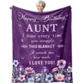 thumbnail image 1 of Aunt Gifts, Aunt Birthday Gift, Birthday Gifts for Aunt, Best Aunt Ever Gifts, Aunt Birthday Gifts from Niece, Best Aunt Gifts for Birthday Ideas Blanket 50"X60", 1 of 6