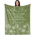 thumbnail image 1 of Aunt Gifts, Auntie Gift Ideas, Best Aunt Ever Gifts, Aunt Birthday Gifts, Best Auntie Gifts, Cool Birthday Gifts for Aunt from Niece Nephew, Great Aunt Announcement Gifts 60"X50" Blanket, 1 of 6