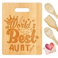 thumbnail image 1 of Aunt Gifts, Auntie Gifts from Niece Nephew, Birthday Gifts For Aunt, New Aunt, Aunties, Sister, Best Aunt Ever Gifts, Special Gifts for Aunts, Birthday Gifts Kitchen Gift, Bamboo Board, 1 of 8