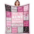 thumbnail image 1 of Aunt Gifts, Best Aunt Ever Gifts, Aunt Gift, Auntie Gift Ideas, Aunt Birthday Gifts, Gifts for Aunts from Niece/Nephew, Birthday Gifts for Aunt, to My Aunt Blanket 50"x60", Gifts for Auntie, 1 of 6