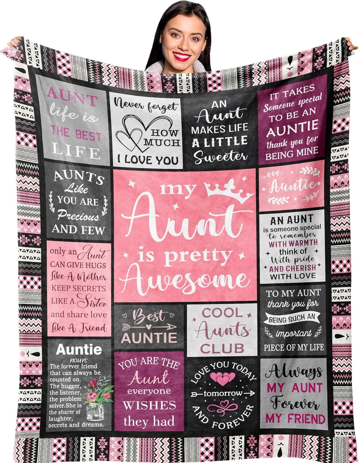 Aunt Gifts, Best Aunt Ever Gifts, Auntie Gift Ideas, Gifts for Aunt/Auntie, Aunt Birthday Gifts, Gifts for Aunts from Niece Nephew, Birthday Gifts for Aunt, Best Auntie Gifts Blanket