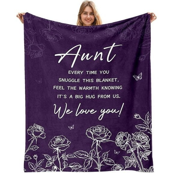 Aunt Gifts: Best Ever Blanket for Aunties - Mothers Day & Christmas Throw - 50"x60"
