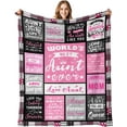 thumbnail image 1 of Aunt Gifts Birthday Gifts for Aunt Gifts for Aunt from Niece Auntie Gift Ideas Christmas Mothers Day Birthday Gifts for Aunt Great Aunt Gifts from Nephew Best Aunt Ever Gifts Blanket 50"x60", 1 of 6