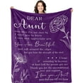 thumbnail image 1 of Aunt Gifts Blanket 50" X 60", Best Aunt Ever Gifts, Gifts for Aunt, Aunt Birthday Gifts, Gifts for Aunts from Niece/Nephew, Aunt Gifts for Women, Great Best Aunt Gifts, to My Aunt Throw, 1 of 6