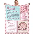 thumbnail image 1 of Aunt Gifts Blanket 60"x50", Gifts for Aunt, Aunt Birthday Gift Ideas, Great Aunt Gift from Niece/Nephew, Best Aunt Ever Gifts, Unique Birthday Gift for Aunt, Favorite Aunt Gifts, 1 of 6