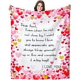 thumbnail image 1 of Aunt Gifts Blanket,Aunt Heart Blanket Gifts from Niece or Nephew,Aunt Birthday Gifts,I Love You Aunt Gift Ideas,Super Warm Soft Flannel Throw Blanket 50"x40", 1 of 5