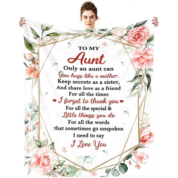 Aunt Gifts Blanket,Best Aunt Ever Gifts,Gifts for Aunt from Niece or Nephew,Aunt Birthday Gift,Great Aunt Gifts Birthday Gift Ideas Blankets 60"x50"