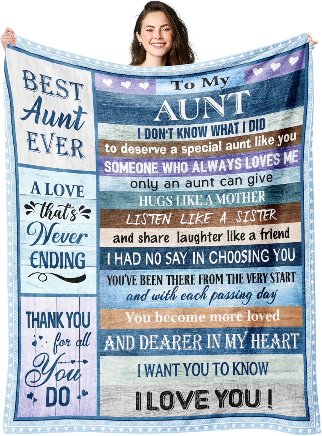 Aunt Gifts Blanket , Gifts for Aunt, Aunt Gifts from Niece Nephew, Best ...