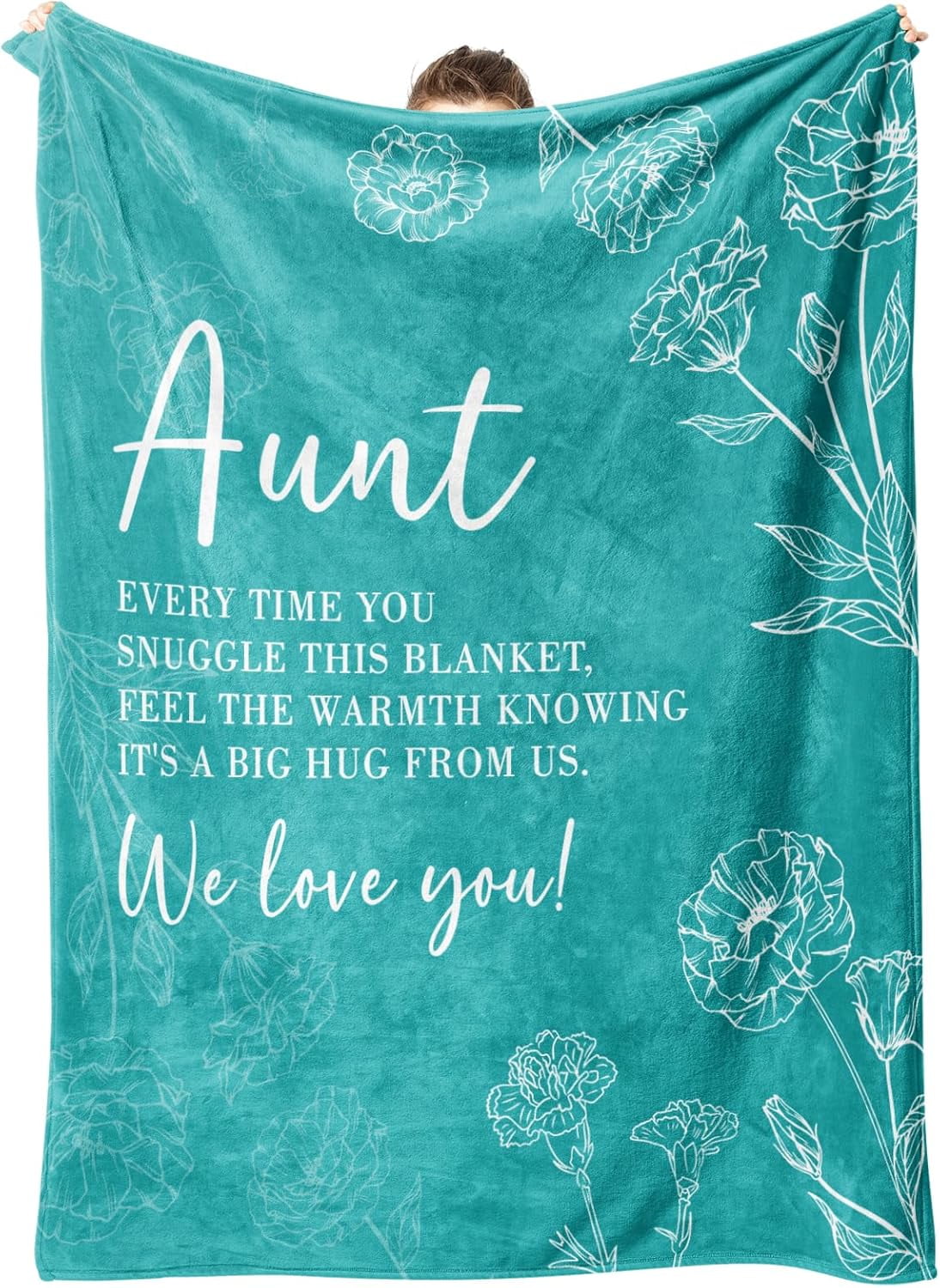 Aunt Gifts Blanket, Gifts for Aunt from Niece Nephew, Aunt Birthday Gifts, Auntie Gift Ideas for Mothers Day Christmas, Super Soft Flannel Throw Blanket for Aunt