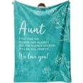 thumbnail image 1 of Aunt Gifts Blanket, Gifts for Aunt from Niece Nephew, Aunt Birthday Gifts, Auntie Gift Ideas for Mothers Day Christmas, Super Soft Flannel Throw Blanket for Aunt, 1 of 7