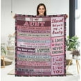 thumbnail image 1 of Aunt Gifts Blanket for Women, Blanket Gifts for Aunt Birthday Christmas, Auntie Blanket for Thanksgiving Day Mothers Day, Auntie Blanket Gifts from Niece Nephew 50"x60" Decor, 1 of 6