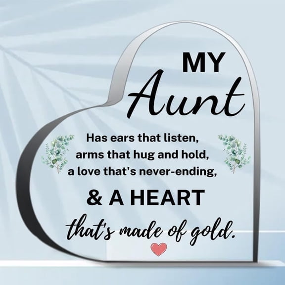 Aunt Gifts From Niece Gifts For Aunt Chirstmas Birthday Mother S Day My Aunt Has Ears That Listen Qu Gifts For Women Men,Acrylic Heart Keepsake