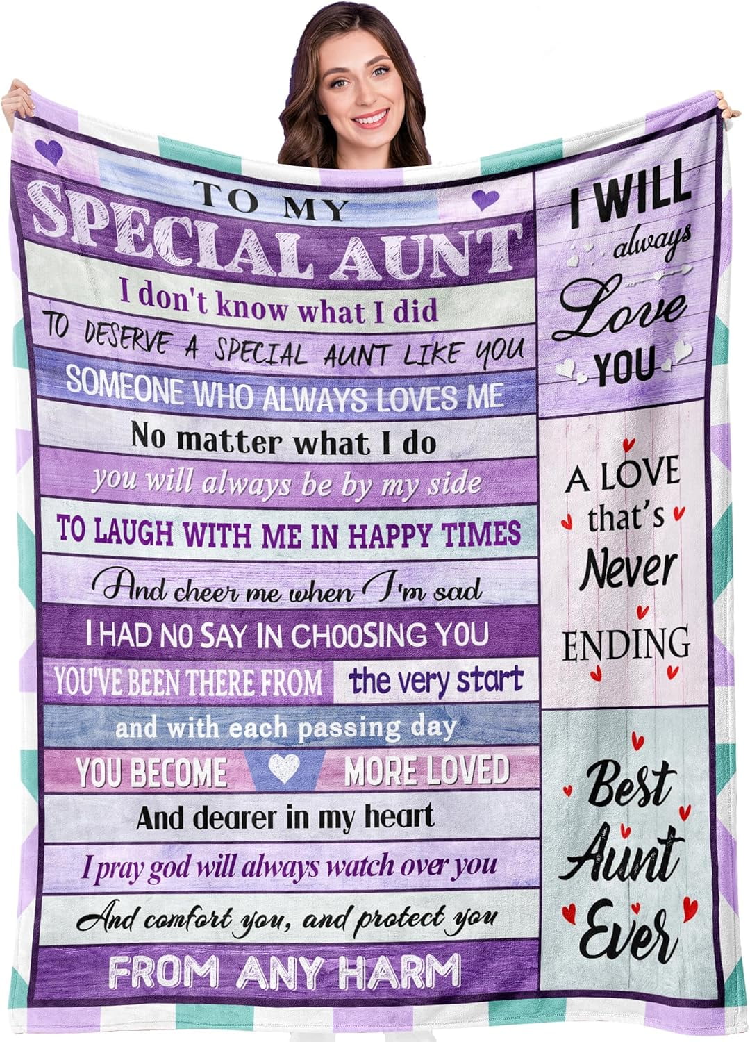 Aunt Gifts, Gifts for Aunt, Best Aunt Ever Gifts, Aunt Christmas Birthday Gifts Ideas, Great Aunt Gifts from Niece Nephew, Auntie Gifts, Aunt Gifts for Christmas, to My Special Aunt Blanket 60"x80"