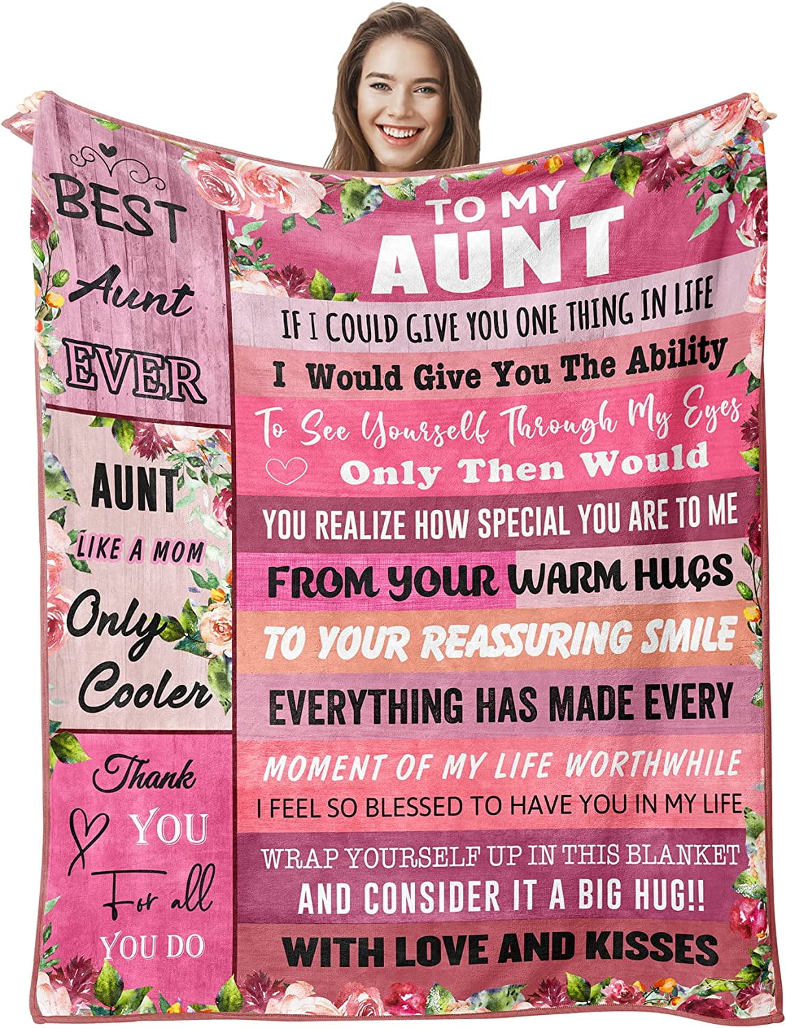 Aunt Gifts, Gifts for Aunt, Best Aunt Ever Gifts, Aunt Gifts from Niece Nephew, Auntie Gift Ideas, Aunt Christmas Birthday Gift, Great Aunt Gifts, Best Aunt Ever Gifts Blanket