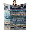 thumbnail image 1 of Aunt Gifts, Gifts for Aunt, Best Aunt Ever Gifts Blanket, Auntie Gifts, Aunt Gifts from Niece/Nephew, Aunt Christmas/Birthday Gift, for Aunt Throw Blanket 60x50in, 1 of 6