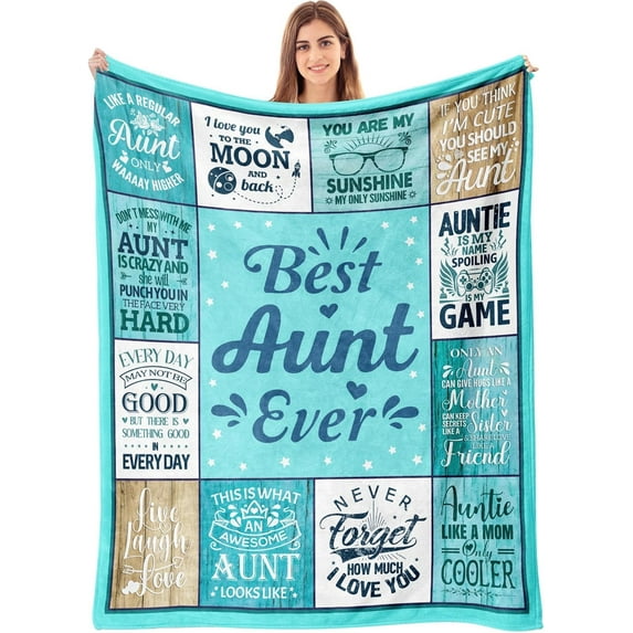 Aunt Gifts, Gifts for Aunt, Great Aunt Gifts from Niece Nephew, Aunt Christmas Birthday Gift Ideas, Birthday Gifts for Aunt Auntie, Best Aunt Ever Gifts, to My Aunt Gifts Blanket 50"x60"