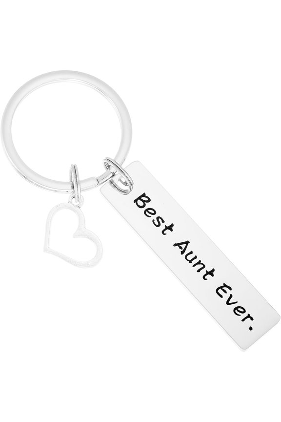 Aunt Gifts Keychain for Women Best Aunt ever Stuff Aunty Ornament Jewelry Ideas for Aunts Keychain