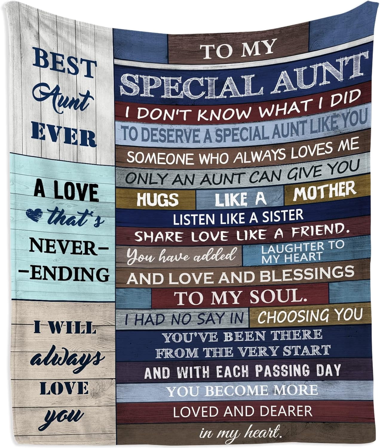 Aunt Gifts from Niece, Gifts for Aunt Blanket 60"x50", Best Aunt Ever ...