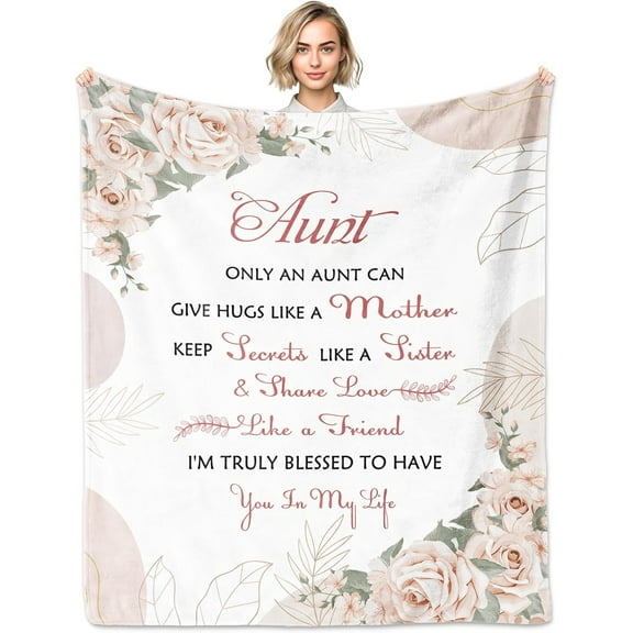 Aunt Gifts from Niece Nephew, Gifts for Aunt Blanket, Aunt Birthday Gift, Best Aunt Ever Gifts, Auntie Gifts from Niece, Aunt Gift Ideas for Mother's Day Christmas, to My Aunt Throw Blankets
