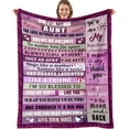 thumbnail image 1 of Aunt Gifts from Niece Throw Blanket, Best Aunt Ever Gifts, Ideal Aunt Auntie Birthday Gift from Niece, Special for Aunts, to My Aunt Flannel Throw Blanket Warm and Soft 50x60in, 1 of 6